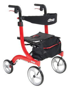 Drive Medical Nitro Euro Style Walker Rollator, Tall, 10" Casters