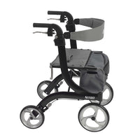 Drive Medical Nitro Euro Style Walker Rollator, Hemi Height, color Black