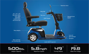 Pride Maxima 3-Wheel HD scooter - Scooters and more